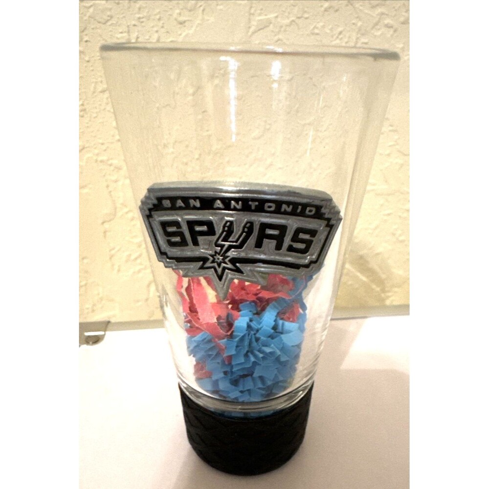 San Antonio Spurs NBA Team Logo Shot Glass NEW - great gift!
